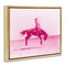 Stupell Industries Pink Galloping Cowgirl Framed Floater Canvas Wall Art Design by Daphne Polselli